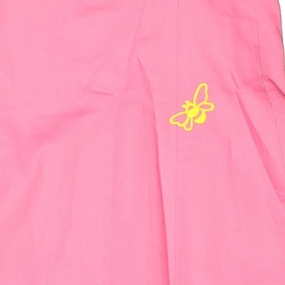 Lilly Pulitzer Bowen Hotty Pink Yellow Embroidered Strapless Dress Bee Size 00 - Picture 5 of 10